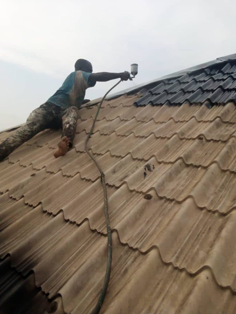 Roof repainting by Ideal Roofing System